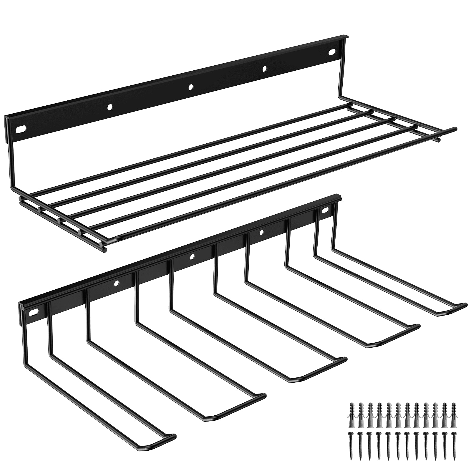 Power Tools Organizer, Electric Drill Storage Rack Holds 4 Drills, Heavy Duty Tool Storage Rack, Wall Mounted Shelf for Handheld & Power Tools at Garage, Home, Workshop, Shed