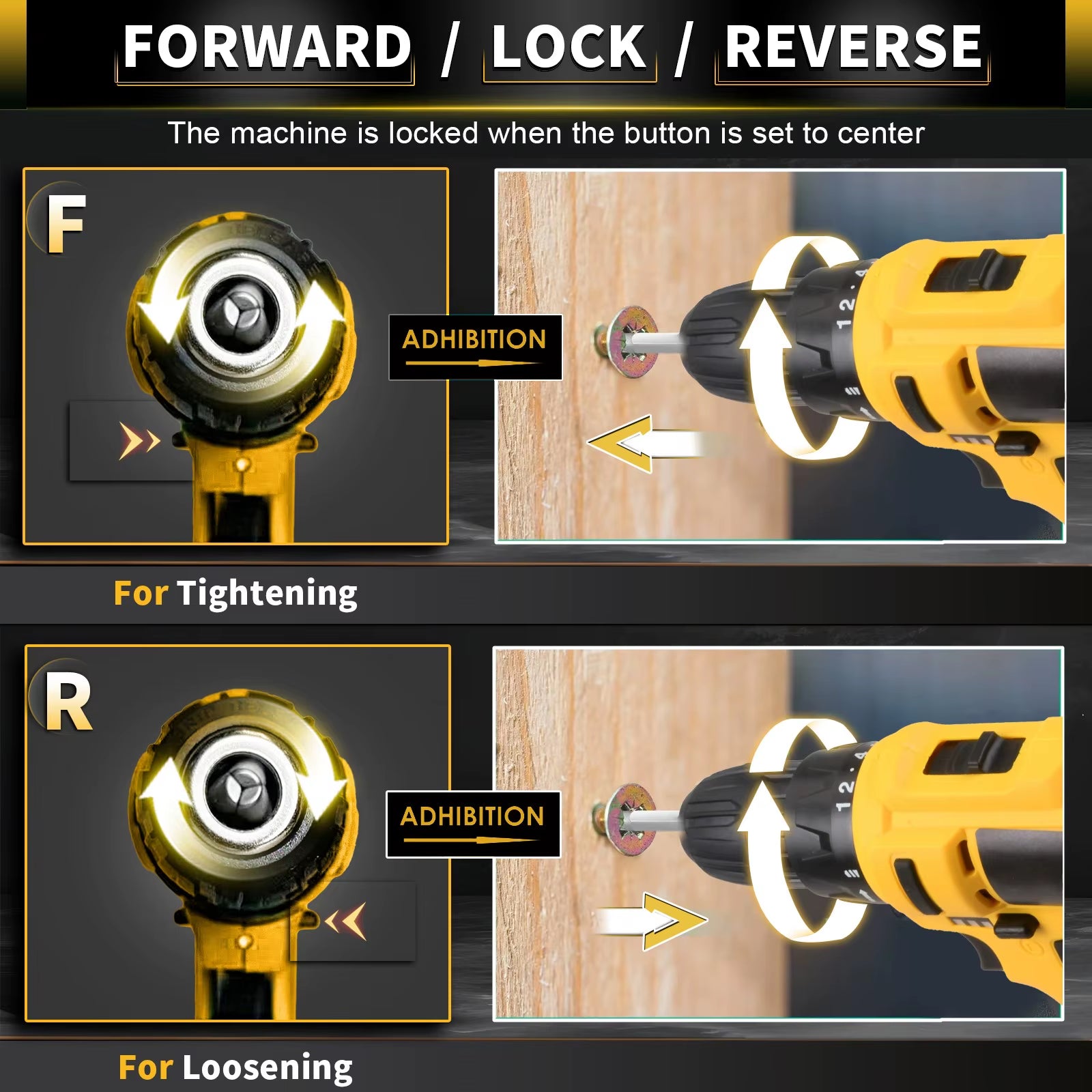 20V Cordless Drill Set Electric Screwdriver Mini DIY Tools Variable Speed Brushed Motor Power Source Battery Local US Warehouse