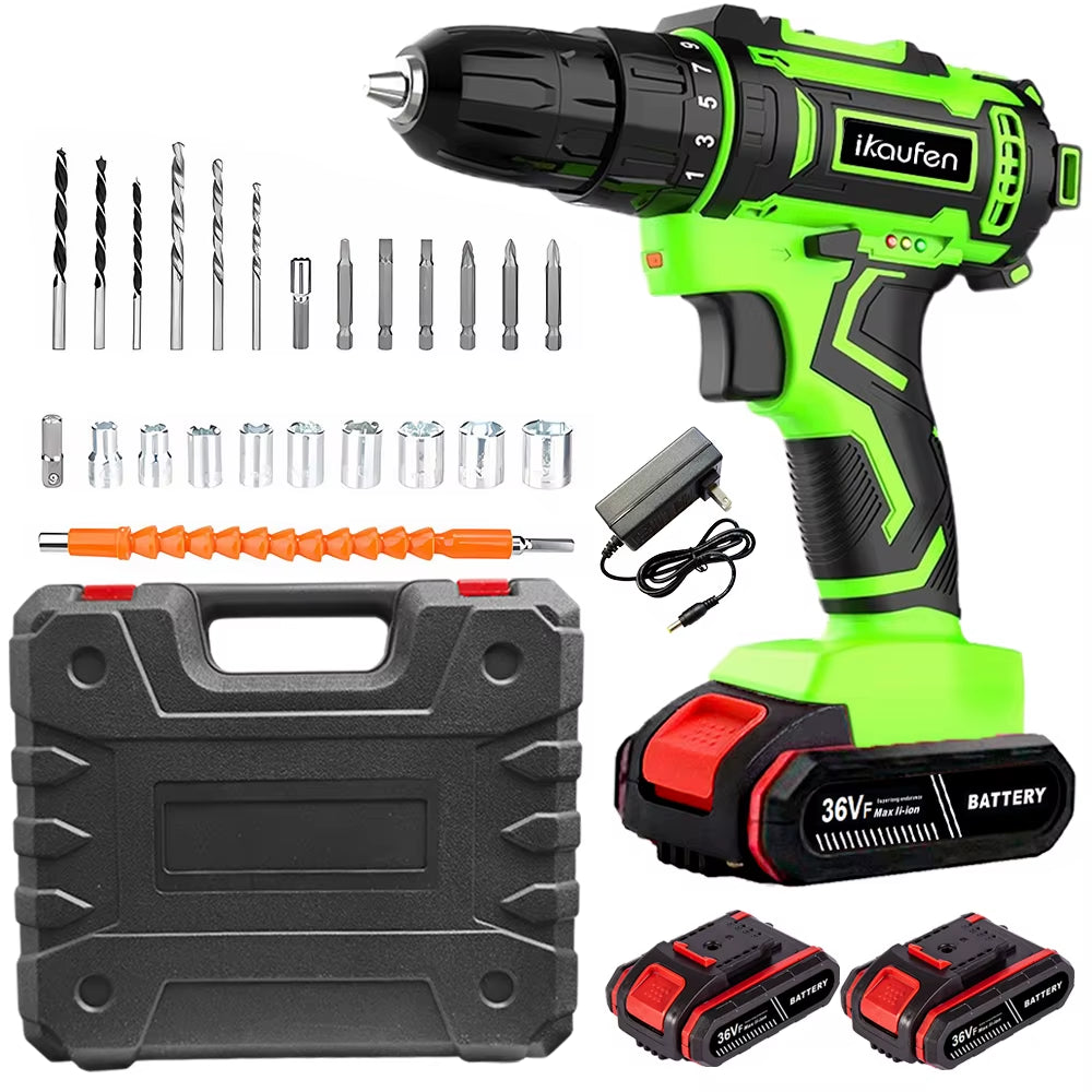 Top Sale Hand Drill Power Tools Multi-Function 18V Electric Impact Cordless Drill