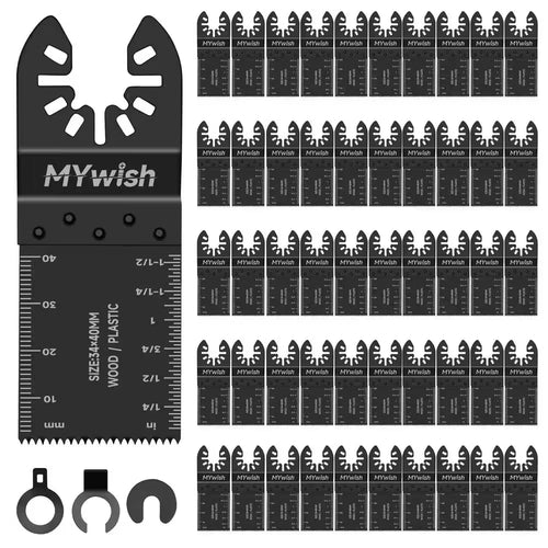 100-Pieces Oscillating Tool Blades Professional Universal Oscillating Saw Blades Wood Multitool Blades