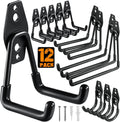 12 Pcs Garage Hooks, Heavy Duty Wall Hooks, for Organizing Power Tools, Ladders, Bulk Items