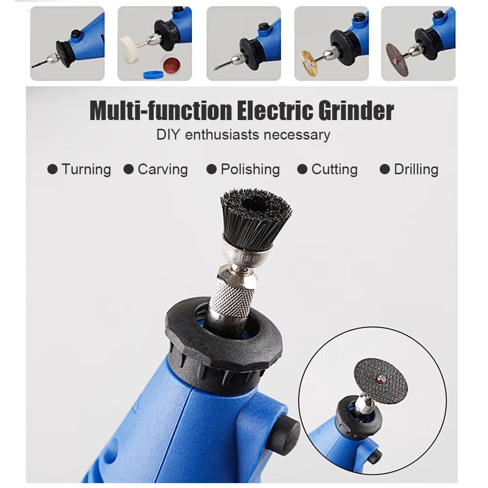 220V Electric Grinder High Power Handheld Electric Grinder Jade Cutting Carving Polishing Machine Electric Drill Power Tools