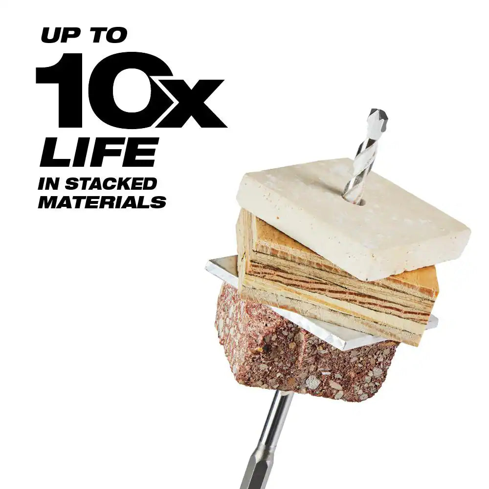 Carbide Glass and Tile Bit Set & Multi-Material Drill Bits Set (9-Pack)