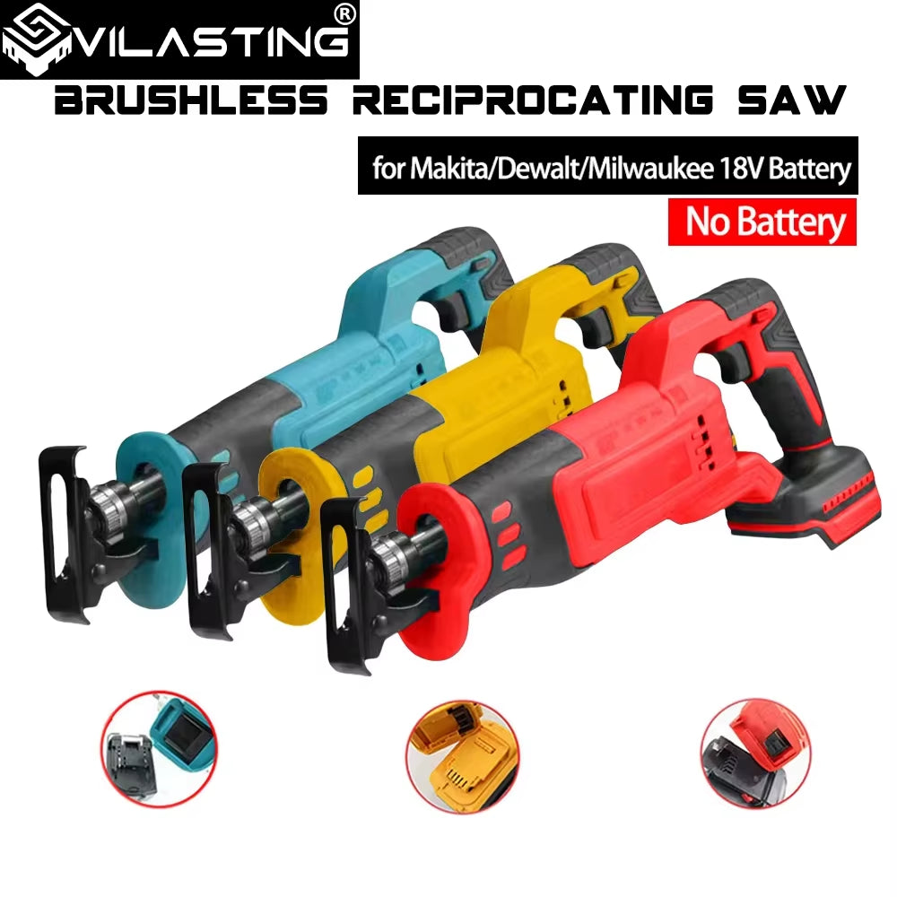 Brushless Reciprocating Saw High-Power Cutting Saw Handheld Multifunctional Household Small Electric Saw No Battery