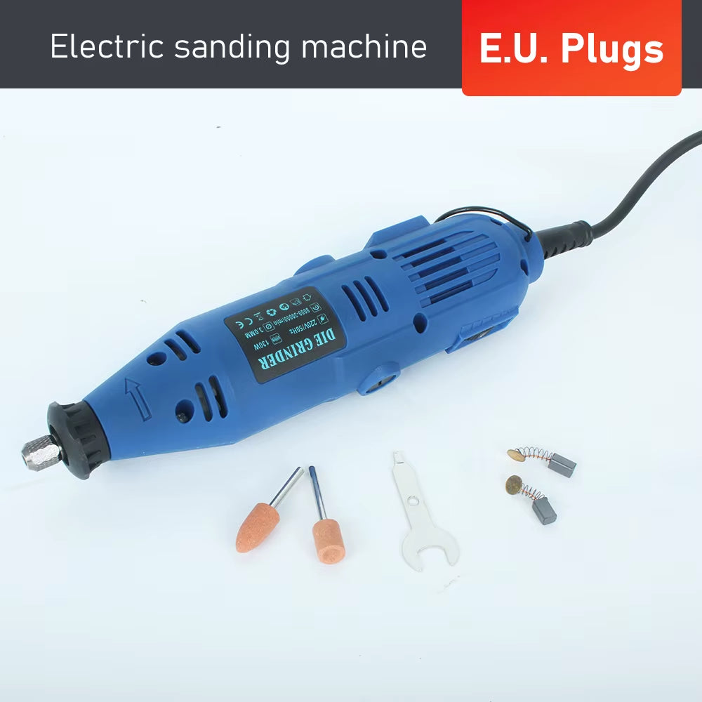 220V Electric Grinder High Power Handheld Electric Grinder Jade Cutting Carving Polishing Machine Electric Drill Power Tools