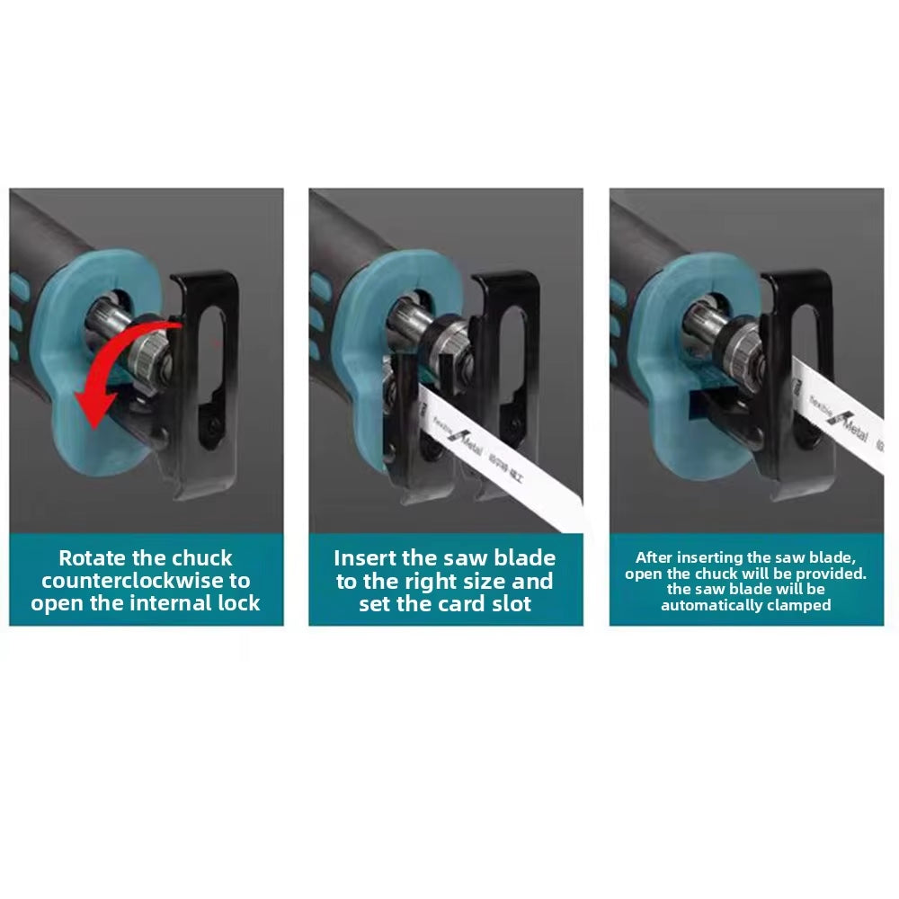 Brushless Reciprocating Saw High-Power Cutting Saw Handheld Multifunctional Household Small Electric Saw No Battery