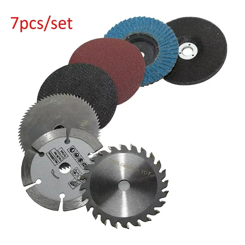 7Pcs 3 Inch 75Mm Cutting Disc Flap Discs Angle Grinder Wheels Blades Sanding Discs Wood Metal Diamond Cutting Blades